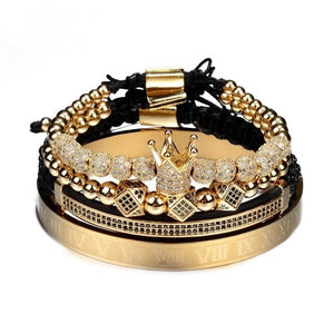 Crown Roman Numeral Bracelet