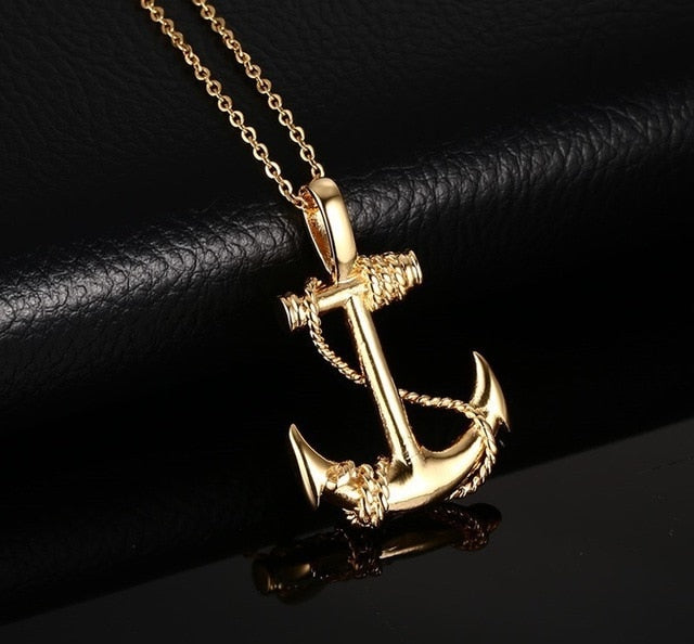 Chained Anchor Necklace